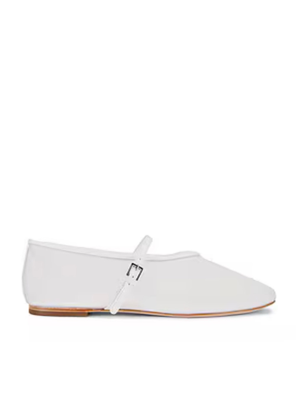 Adina Buckle Flat in White Mesh sz 7.5